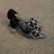 تصویر خرید صندل طلقی پاشنه شیشه ای دکتر مجلسی | جدید و ترند - مشکی / 37 / 70000 clear-strap-sandals-glass-heels-dr-majles