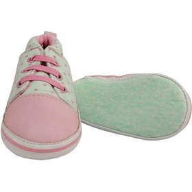 تصویر کفش نوزادی دخترانه طرح آل استار خالدار سبز-صورتی کوکالو Cocalo Cocalo Green-Pink Spotted AllStar Baby Girl Shoes