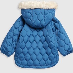 تصویر کاپشن سرمه‌ای با دوخت برند mothercare Navy Quilted Jacket