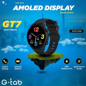 تصویر ساعت هوشمند G-Tab مدل GT7 ساعت هوشمند مشکی متفرقه مدل GT7