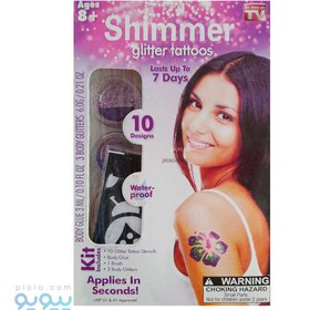 تصویر تاتوی رنگی موقت شیمر Shimmer colored temporary tattoo