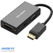 تصویر مبدل DisplayPort به VGA/HDMI/DVI یوگرین مدل 20420 