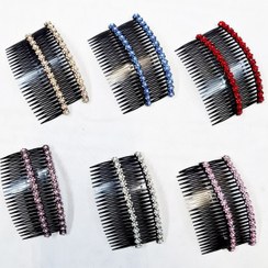 تصویر شانه زلف بزرگ نگین دار 