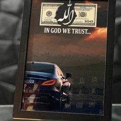 تصویر تابلو دکوری الله برند استیکر لئو مدل تابلو cls500 و دلار 