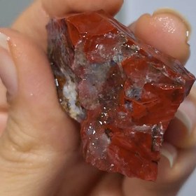 تصویر سنگ راف خام وتراش نخورده جاسپرسرخ اصل ومعدنی۳۰ گرمی Red Jasper