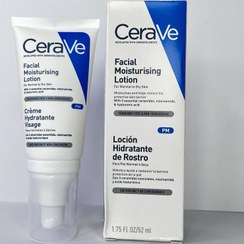 تصویر کرم مرطوب کننده و آبرسان صورت سراوی تیوپی ceraVe Facial Moisturizing Lotion PM