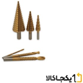 تصویر ست 6 عددی مته کاجی و مته برش 