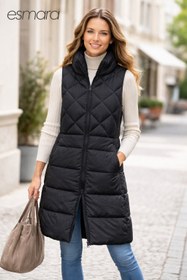 تصویر جلیقه پافر زنانه بلند اسمارا سبک شیک پاییزی و زمستانی Esmara