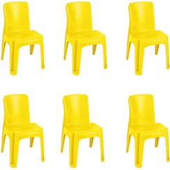 تصویر صندلی بدون دسته ناصر پلاستیک مدل 946 بسته شش‌عددی 