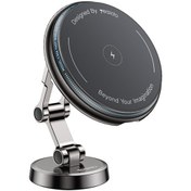 تصویر هولدر و شارژر وایرلس 15 وات یسیدو C306 15W Yesido C306 15W Wireless holder and charger