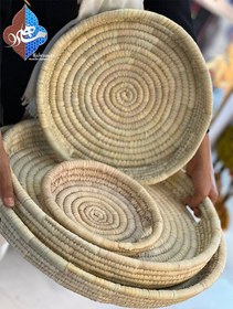 تصویر سینی حصیری دسته دار 