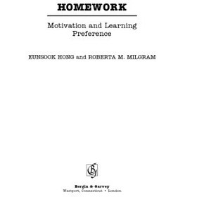 homework motivation and learning preference