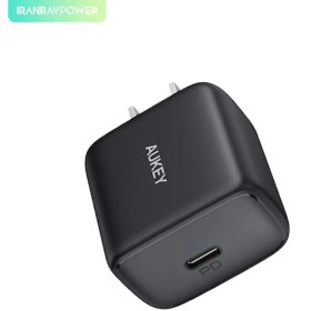 تصویر شارژر 25 واتی تک پورت آکی AUKEY Swift Charger with PD & QC 3.0 USB C 20W Black - مدل PA-R1A 