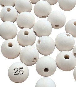 تصویر مهره چوبی سایز۲۵میلیمتری بسته یک کیلویی