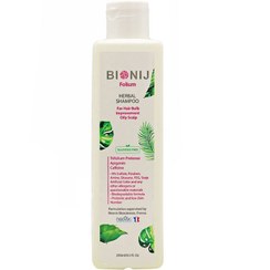 تصویر شامپو گیاهی تقویت کننده پیاز مو پوست سر چرب بیونیج 250 میلی لیتر Bionij Folium Herbal Shampoo For Oily Scalp 250 ml