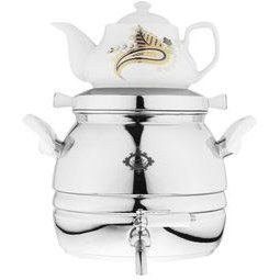 تصویر کتری قوری عالی نسب مدل پرنیان Alinasab parnian Kettle and Teapot Set