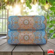 تصویر بالش لوله ای خاتون رنگ آبی 