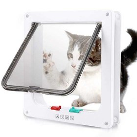 تصویر درب ورود و خروج سگ و گربه چهار حالته بی‌صدا 