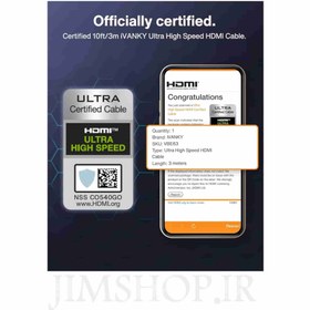 تصویر کابل HDMI دی ام مدل IVANKY طول ۲ متر ۴K 