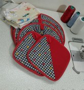 تصویر دمکنی 3 سایز و دستگیره یک جفت و دستمال 2 عدد 