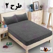 تصویر ست روبالشتی و کاور کشدار تشک دو نفره 