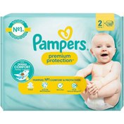 تصویر پوشک بچه پمپرز سایز 2 Pampers Premium Protection Pampers Premium Protection New Baby size 2 carry pack