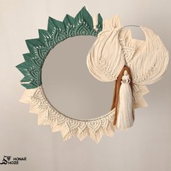 تصویر آینه مکرومه فرشته مناسب اتاق کودک 