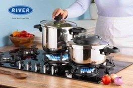 تصویر زودپز 2قلو 4+6لیتر ریور طوسی -مشکی کد 3844 