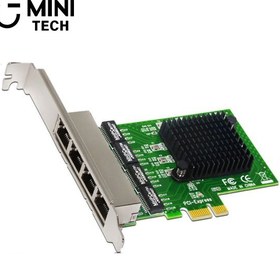 تصویر کارت PCI-E به 4 پورت RG45 مینی تک 