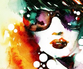 تصویر عکس با کیفیت و جذاب دختر عینکی گرافیکی 