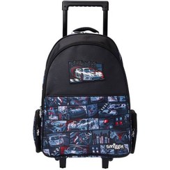تصویر کوله پشتی چرخ دار اسمیگل طرح ماشین Smiggle