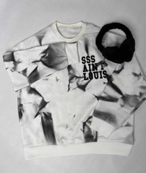 تصویر دورس اسپرت زنانه و مردانه جنس دورس تو کرکی - مشکی و سفید 