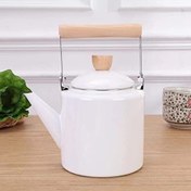 تصویر کتری لعابی ۲.۵ لیتری دسته بالا طرحدار 