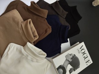 تصویر بلوز یقه اسکی مردانه مدل 3017 رنگ مشکی 