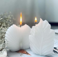 تصویر ست شمع برگ و صدف ژورنالی - معطر / معطر / معطر ا Decorative candles(leaf/shell) Decorative candles(leaf/shell)