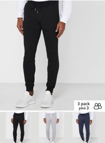 تصویر مجموعه ۳ عددی شلوار ج jogger ضروری برند seventy five basics 3 Pack Essential Joggers