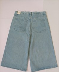 تصویر شلوار لی زنانه واید لگ کوتاه اورجینال برند برشکا BERSHKAفروش تک و عمده BERSHKA