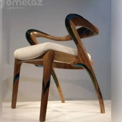 تصویر صندلی ناهار خوری روستیک با چوب راش مدل ht1708 