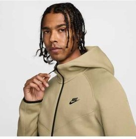 تصویر سویشرت ورزشی مدل Nike Sportswear Tech Fleece Windrunner رنگ زیتونی خنثی/سیاه مردانه نایک 