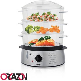 تصویر بخارپز فکر تولیرو سه طبقه تایمر دار 1.2 لیتری Fakir Tolero Fakir Tolero Steam Cooker 1000w 1.2l