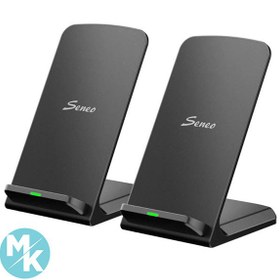 تصویر شارژر وایرلس سنو مدل PA190A مجموعه دوعددی Fast wireless charger stand Seneo WaveStand 190