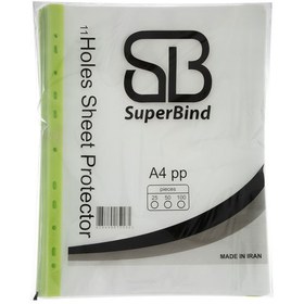 تصویر کاور کاغذ سوپربایند سایز A4 بسته ۱۰۰ عددی ۵۰ میکرون 