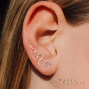 تصویر گوشواره نقره مار 