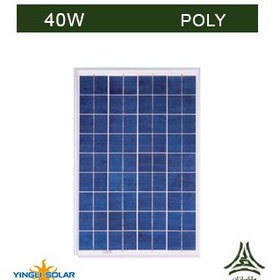 تصویر پنل خورشیدی یینگلی سولار مدل YL040P-17b ظرفیت 40 وات 