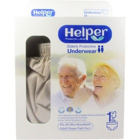 تصویر پوشک بزرگسال شورتی هلپر سایز متوسط بسته 1 عددی ا Helper Diaper Helper Diaper