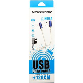 تصویر کابل تبدیل USB به microUSB کینگ استار مدل K90A طول 1.2 متر 