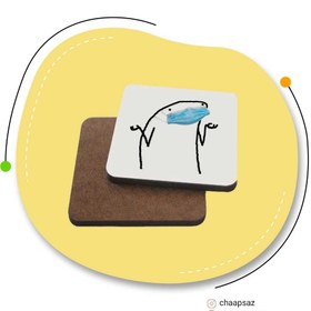 تصویر زیر لیوانی طرح کرونا 