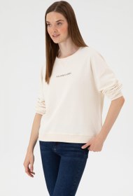 تصویر سویشرت زنانه کرم یو اس پولو 