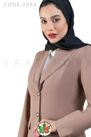 تصویر مانتو شلوار کتی اداری | مدل 2060 