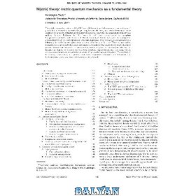 تصویر دانلود کتاب M(atrix) theory: matrix quantum mechanics as fundamental theory ماتریس) نظریه: مکانیک کوانتومی ماتریسی به عنوان نظریه بنیادی